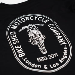BSMC Cafe Bars Long Sleeve Motorcycle Graphic T-Shirt - Black