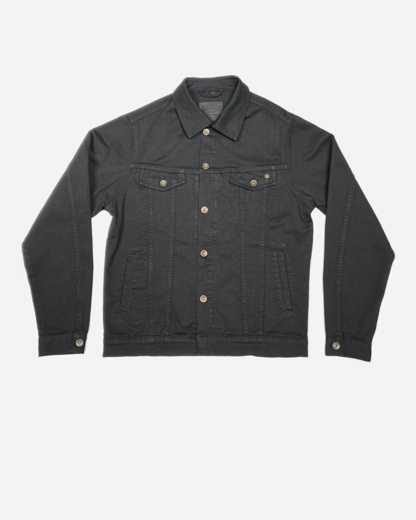Denim Cotton Motorcycle Jacket Cordura Black | Bike Shed Moto Co