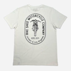 BSMC Drop Bars Graphic Motorcycle T Shirt - White
