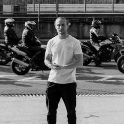 BSMC Drop Bars Graphic Motorcycle T Shirt - White