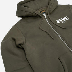 Green Bike Shed Motorcycle Co. Good Times Hooded Sweatshirt - front detail