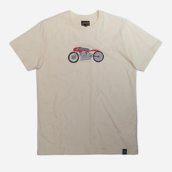 BSMC Guzzi Motorcycle ESTD. T-Shirt - Cream - front