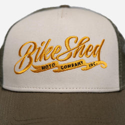 BSMC Embroidered Pennant Motorcycle Cap - Olive