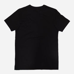 Black pennant chest motorcycle logo T-Shirt - back