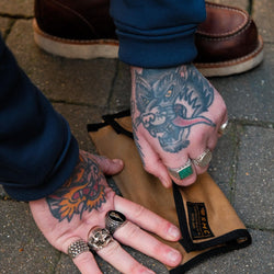 Motorcycle Rider's Tool Pouch - Waxed Tan