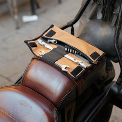 Motorcycle Rider's Tool Pouch - Waxed Tan