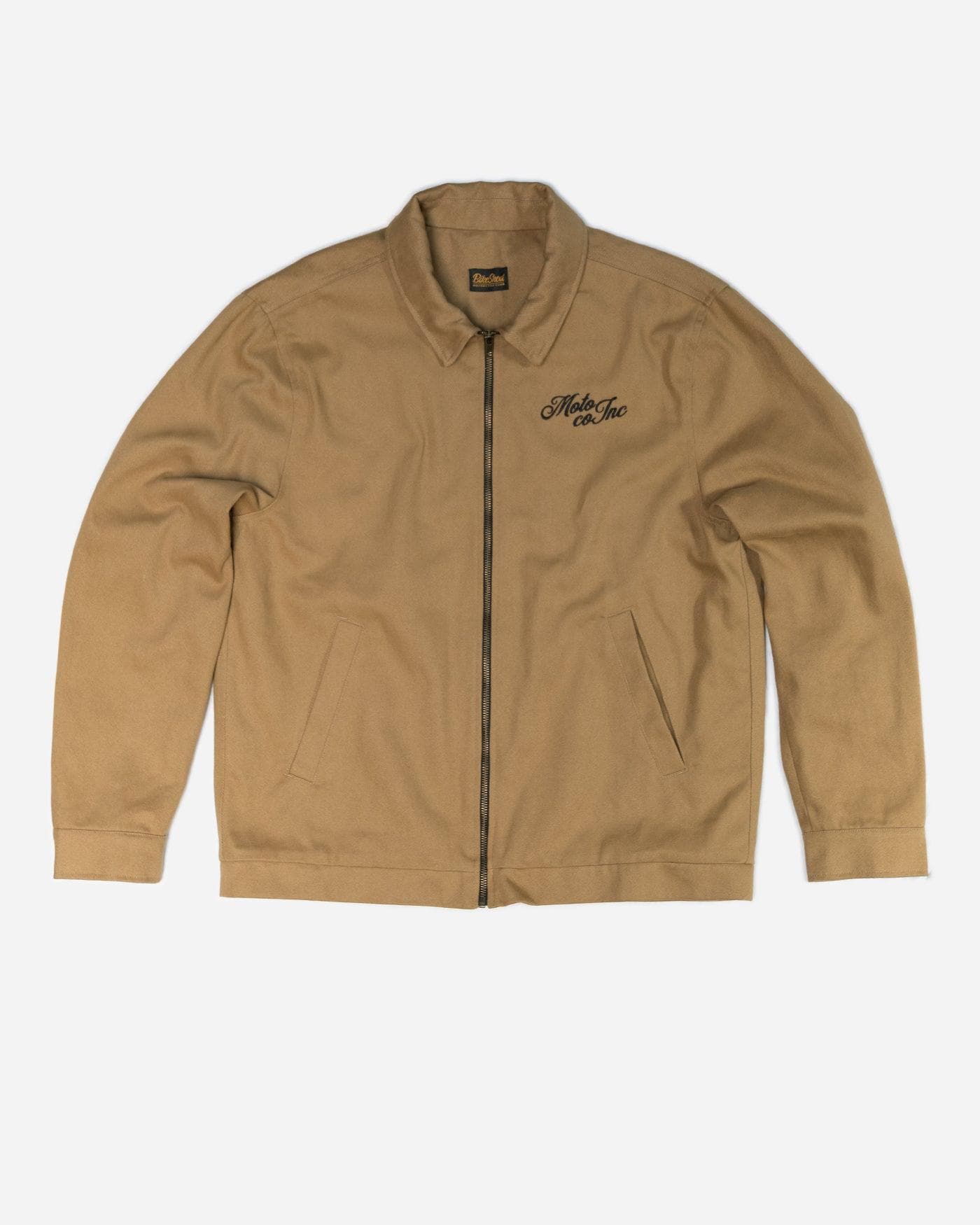 Shoreditch Twill Motorcycle Cotton Jacket Tan | Bike Shed Moto Co