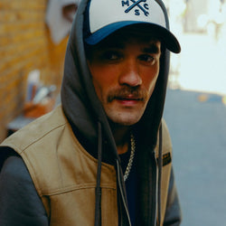 BSMC Spanners Logo Motorcycle Cap - Cream/Black