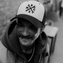 BSMC Spanners Logo Motorcycle Cap - Cream/Black