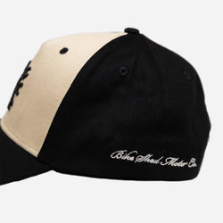 BSMC Spanners Logo Motorcycle Cap - Cream/Black