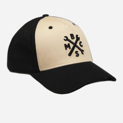 BSMC Spanners Logo Motorcycle Cap - Cream/Black