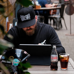 BSMC Throwback Logo Embroidered Snapback Cap - Black