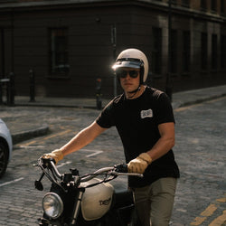 BSMC Throwback Logo Motorcycle Graphic T-Shirt - Black