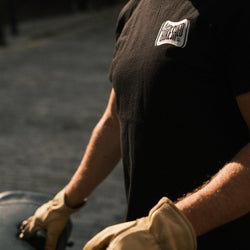 BSMC Throwback Logo Motorcycle Graphic T-Shirt - Black