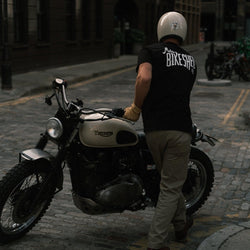 BSMC Throwback Logo Motorcycle Graphic T-Shirt - Black