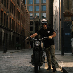 BSMC Throwback Logo Motorcycle Graphic T-Shirt - Black