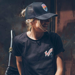 Dead Dakar Doug Motorcycle Graphic Patch Cap - Black