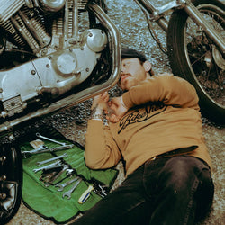 BSMC Garage Motorcycle Sweatshirt - Brown/Black