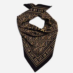 BSMC Retail Accessories BSMC Monogram Bandana - Black/Gold