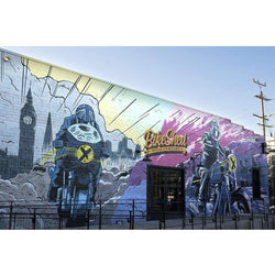 BSMC Motorcycle Mural Graphic T Shirt - White