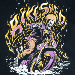 BSMC Speed Demon Graphic Motorcycle T-Shirt - Washed Black