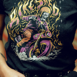 BSMC Women's Speed Demon Graphic Motorcycle T-Shirt - Washed Black