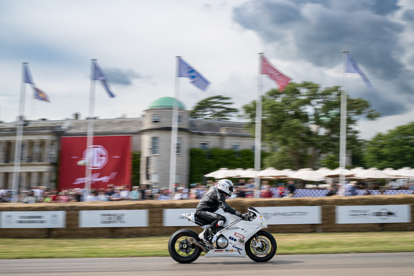 Norton V4SV White Charger - Goodwood FoS 2024