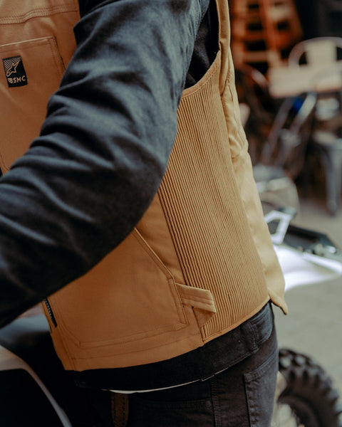 BSMC x Alpinestars TechAir 3 Canvas Airbag Motorcycle Vest - Tan