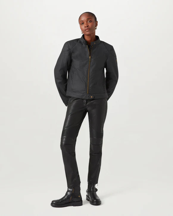 Belstaff Bamburgh Women's Motorcycle Jacket Black worn by model