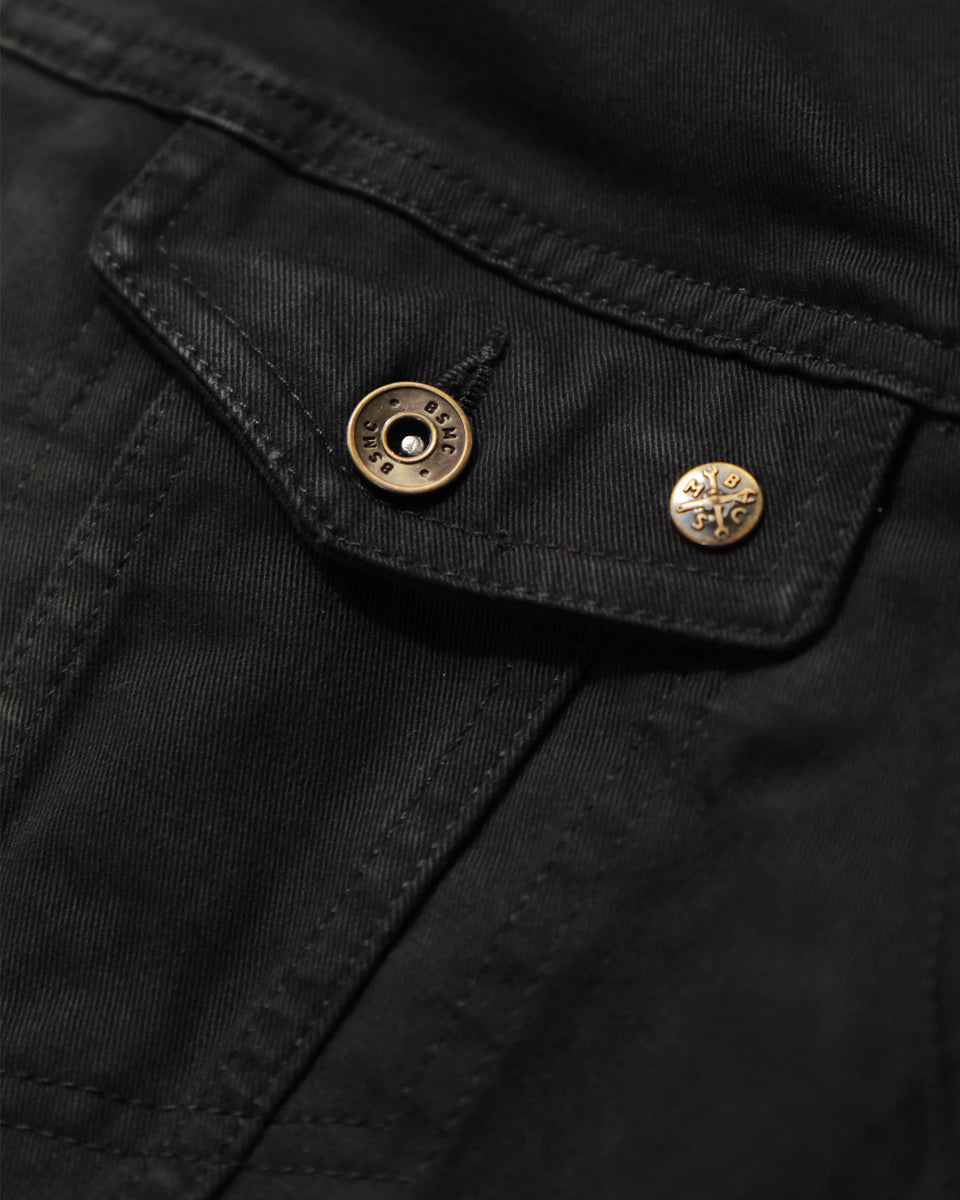 BSMC Denim Jacket - Cordura Black studio image pocket detail