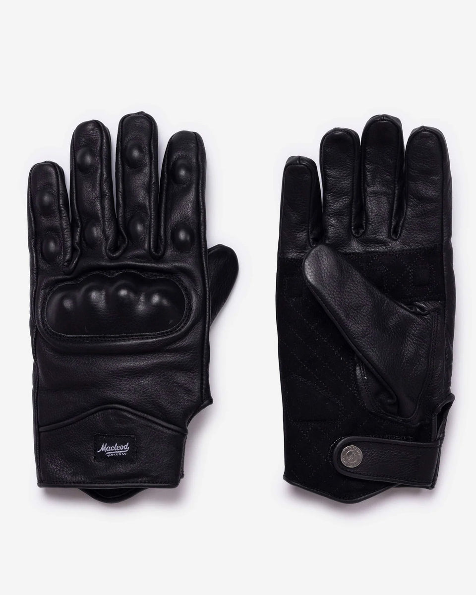 Macleod Rebel Leather Gloves - Black