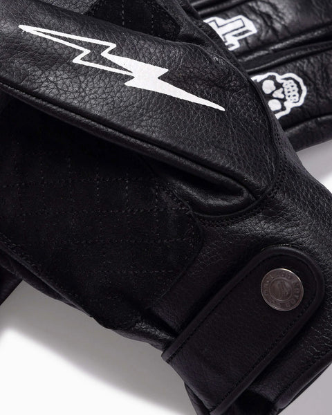 Macleod Memento Mori Leather Gloves - Black