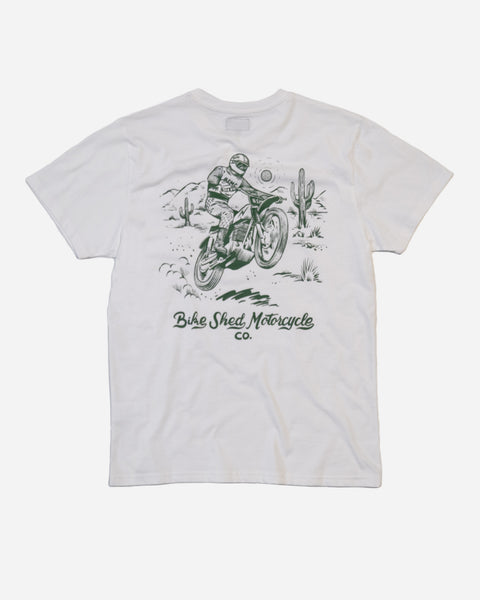 Vintage Biker Salt Flats Mojave Desert Motorcycle T-Shirt – Gildan, Men's, Short Sleeve, USA Made - View #4