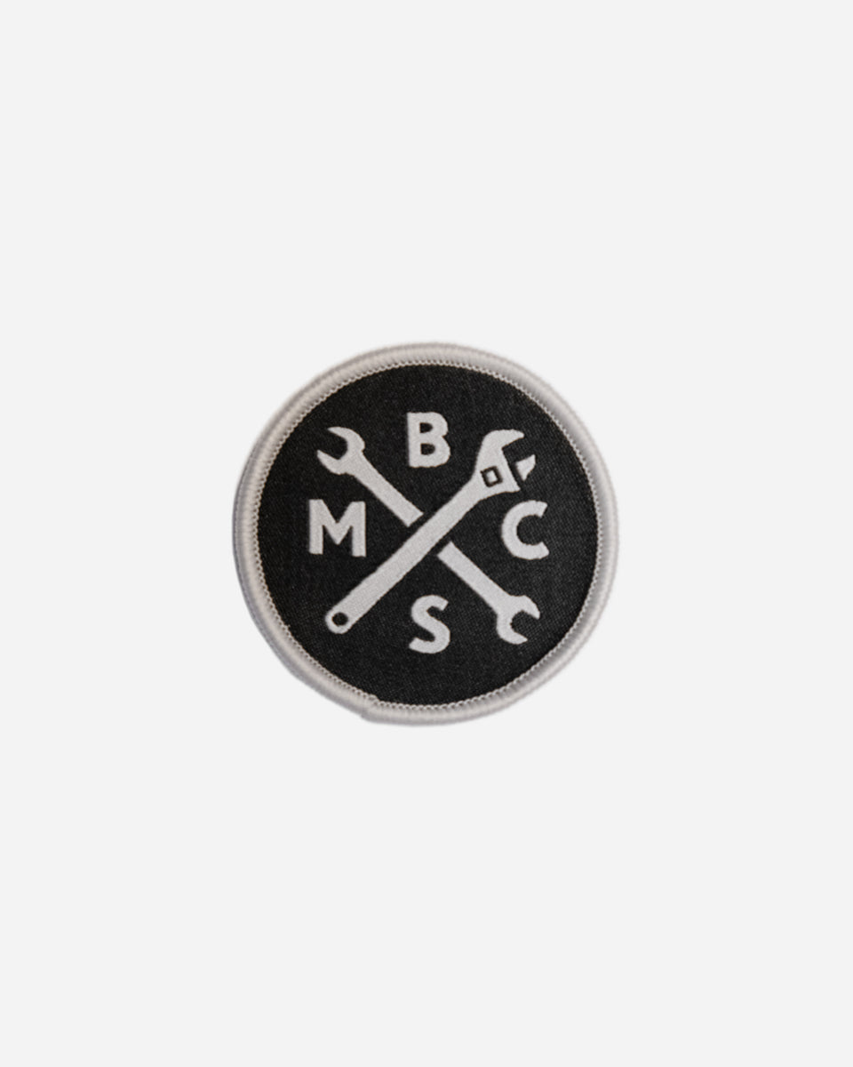 BSMC Spanners Patch - Black/Silver studio image front