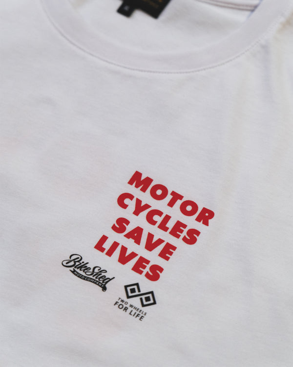 BSMC x Two Wheels For Life T-Shirt - White