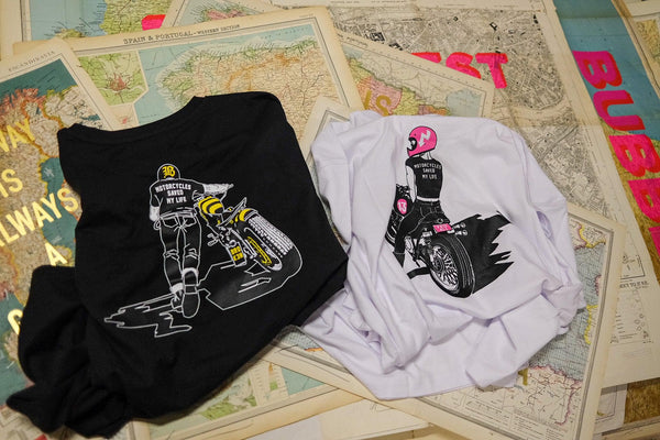 BSMC BROK3N Motorcycle Graphic T-Shirt - Black