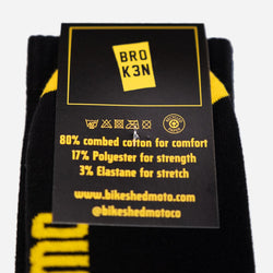 BSMC Retail Accessories BSMC BROK3N Socks - Black/Yellow