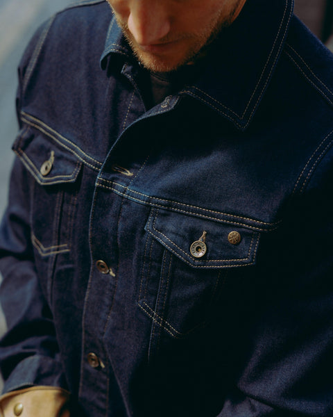 Denim Cotton Motorcycle Jacket MKII Cordura Indigo | Bike Shed