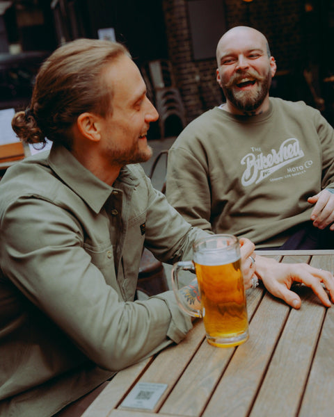 BSMC Moto Co Logo Appliqué Sweatshirt - Khaki