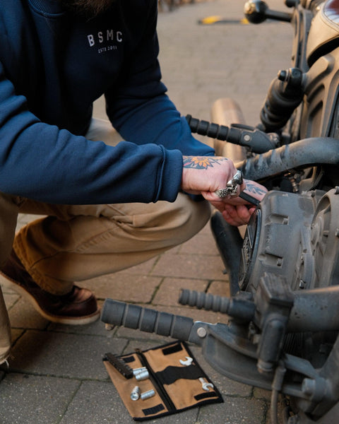 Motorcycle Rider's Tool Pouch - Waxed Tan