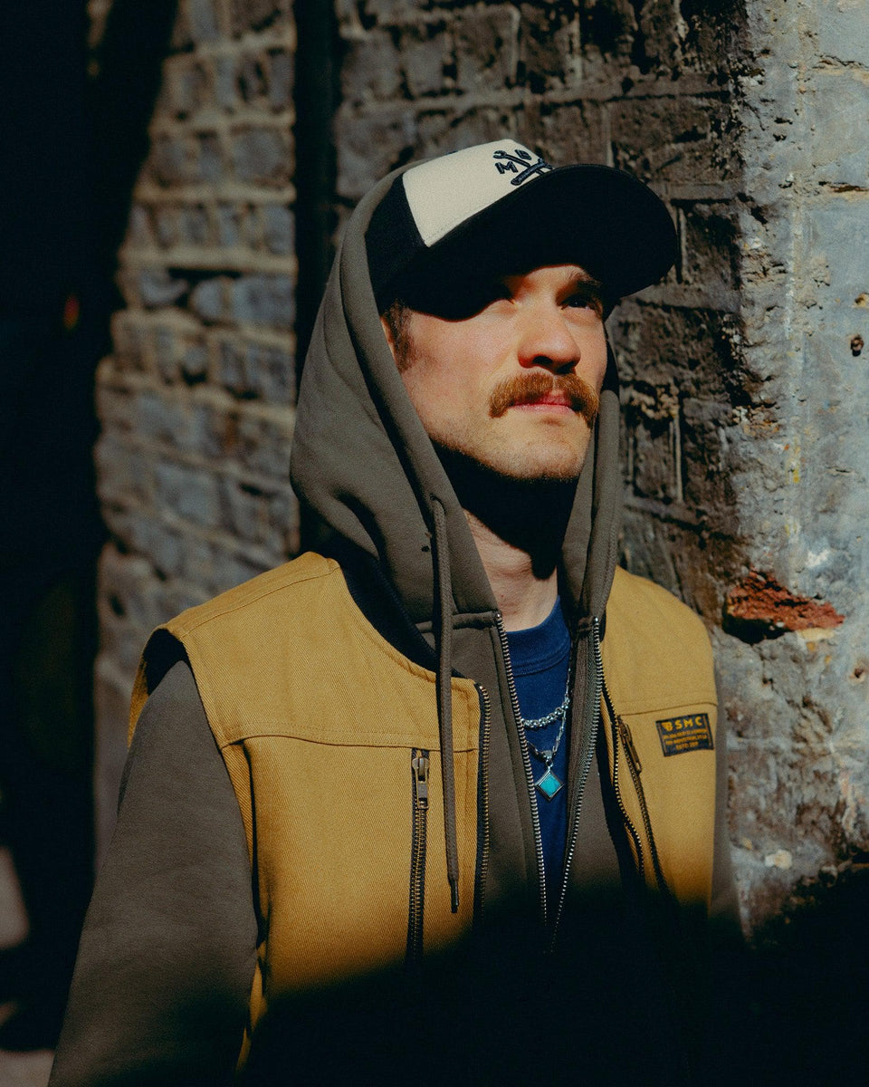 BSMC Spanners Logo Motorcycle Cap - Cream/Black