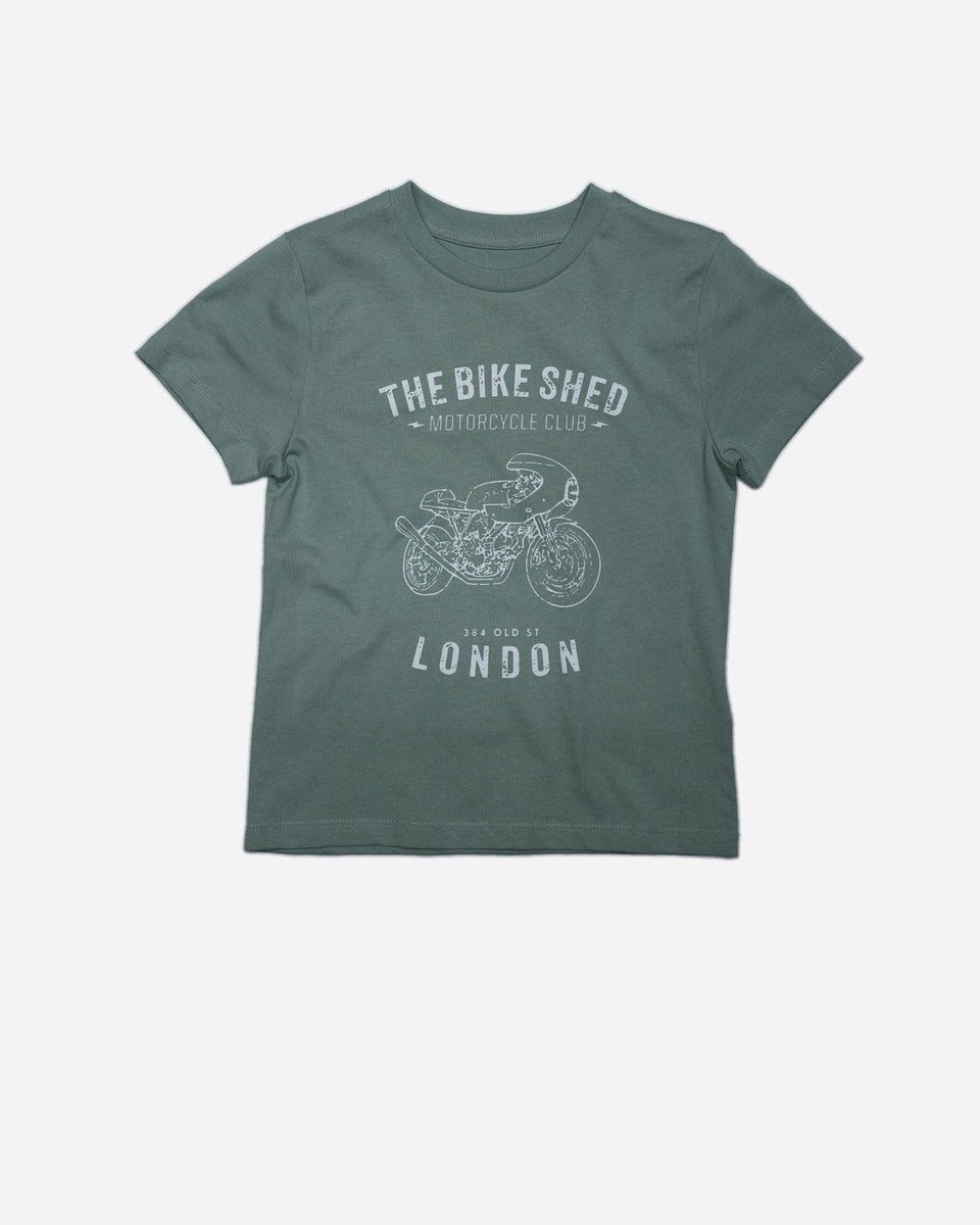 BSMC Sporty Kids Motorcycle Graphic T Shirt - Green