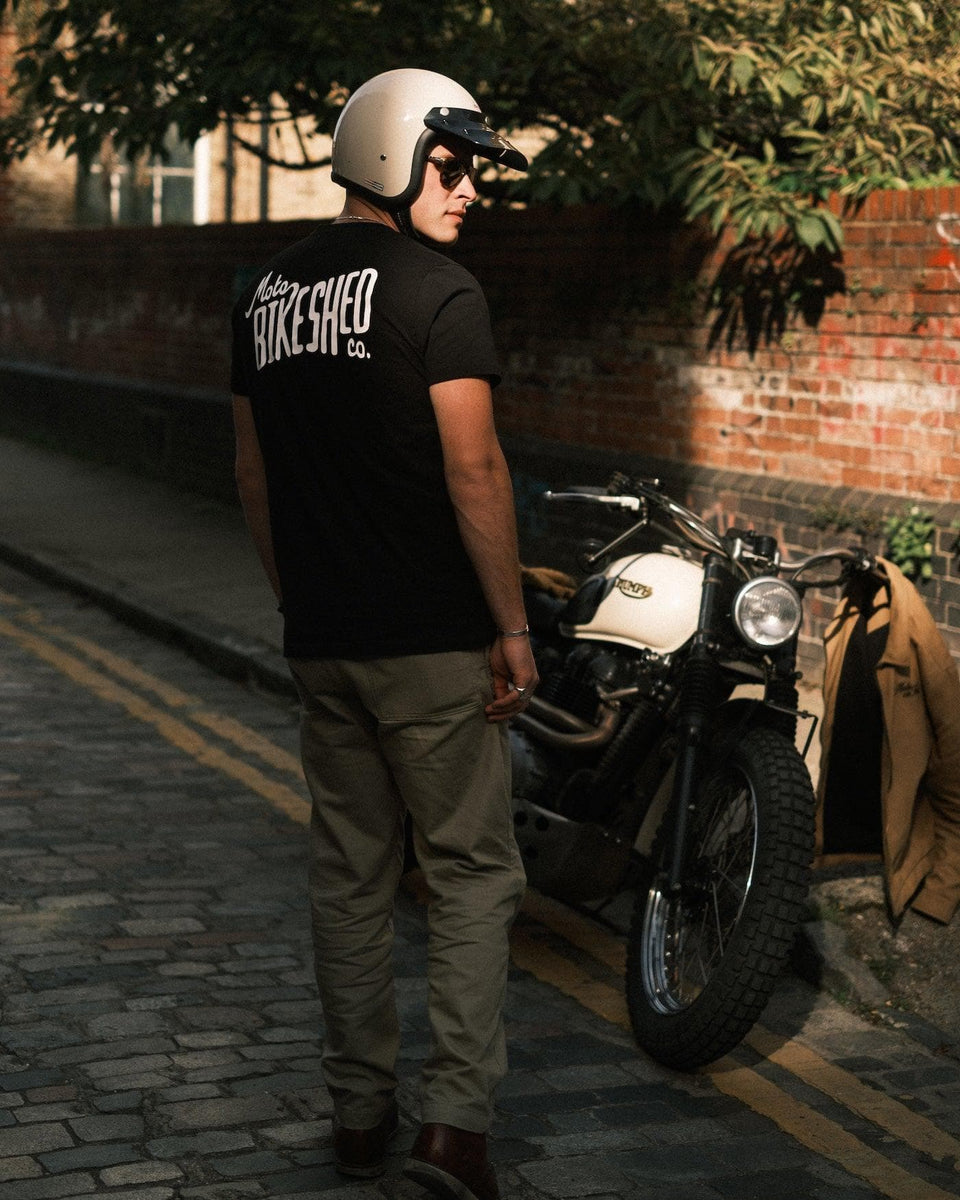 BSMC Throwback Logo Motorcycle Graphic T-Shirt - Black