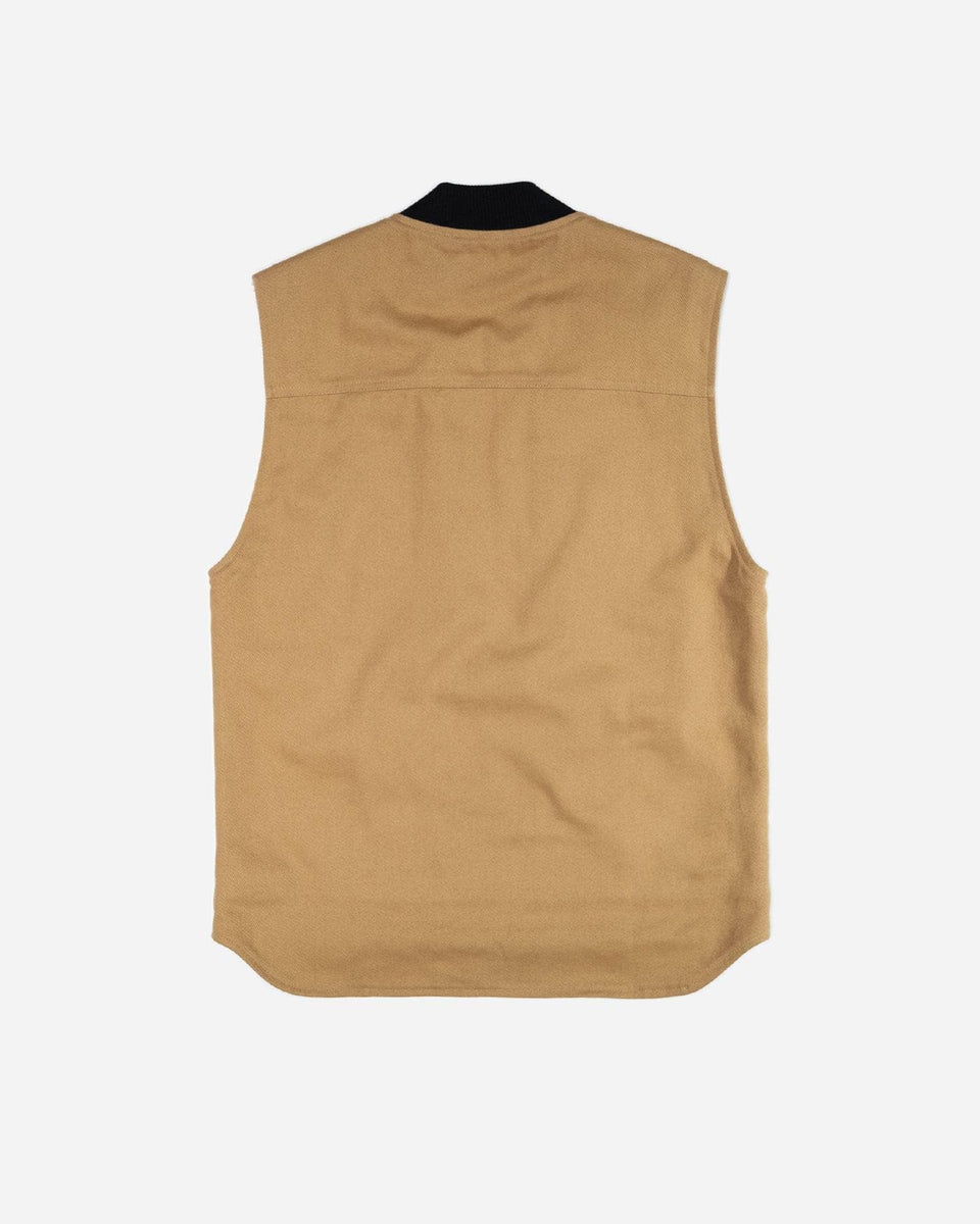 Cotton Motorcycle Utility Vest - Tan