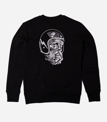BSMC Zeus Embroidered Sweatshirt - Black