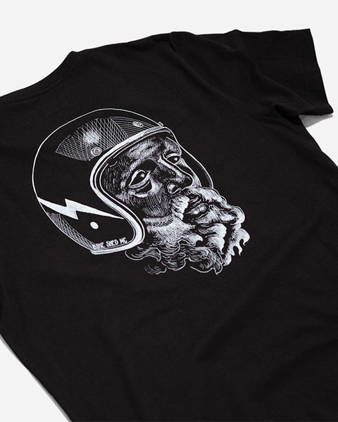 BSMC Zeus T-Shirt - Black studio image back print close up