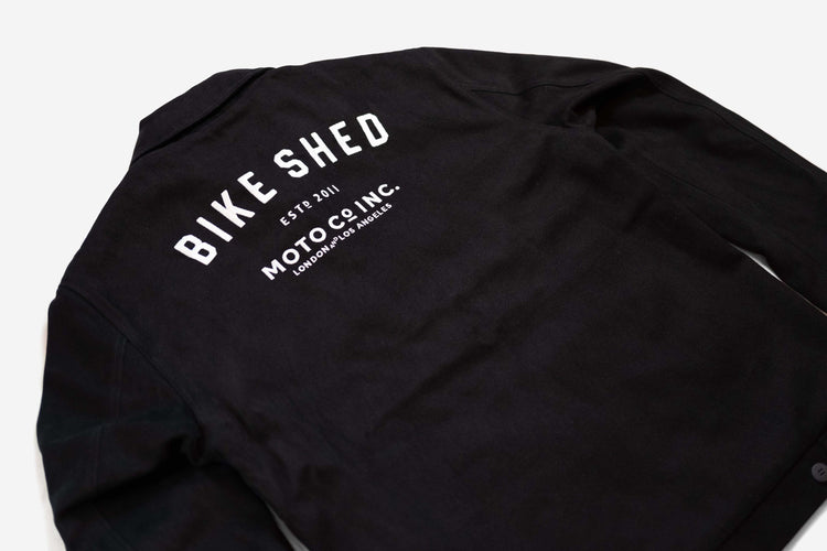 Bike Shed Motorcycle Club Jackets BSMC ESTD. Twill Jacket - Black