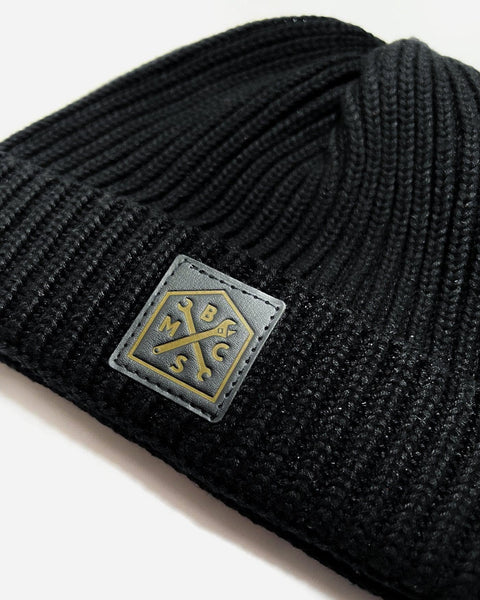 BSMC Motorcycle Crest Knit Beanie - Black