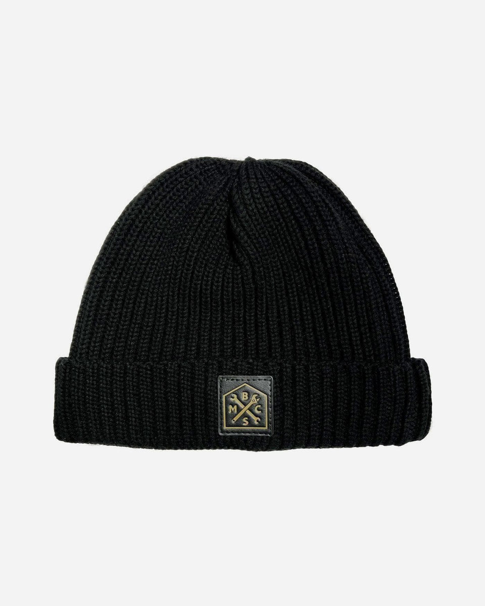 BSMC Motorcycle Crest Knit Beanie - Black