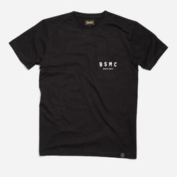 BSMC Retail T-shirts BSMC ESTD. Pocket T-Shirt - Black&White